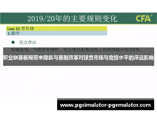 职业联赛新规带来降薪与赛制改革对球员市场与竞技水平的深远影响 职业联赛新规带来降薪与赛制改革对球员市场与竞技水平的深远影响
